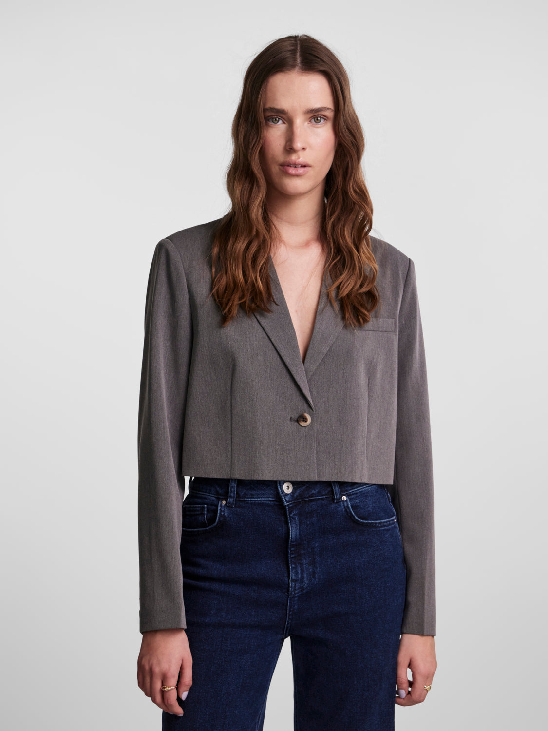 PCJEREMY Blazer - Grey Melange